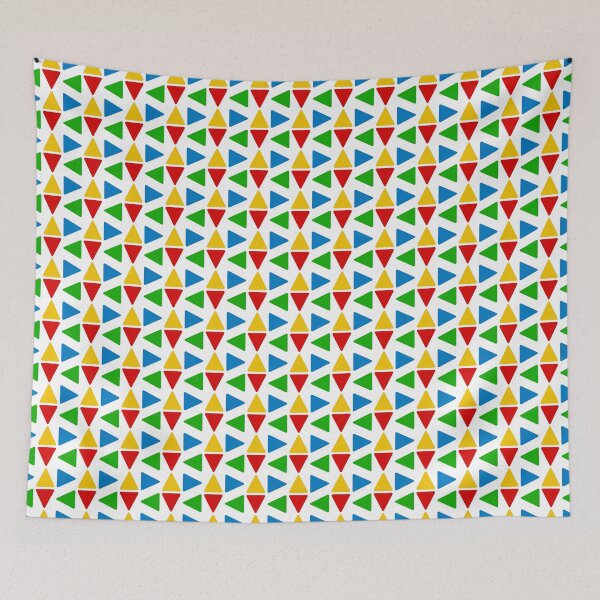 Item preview, Colorful Triangles Pattern Design - White  designed and sold by PatternTitan.