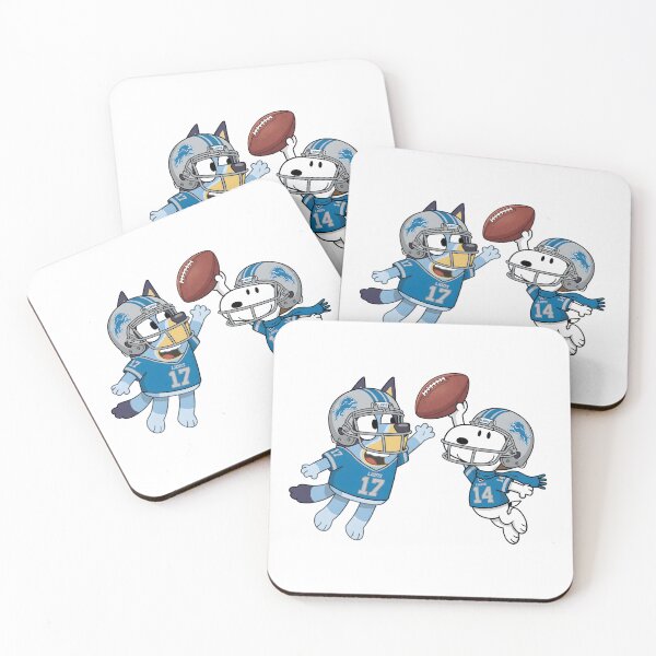 Item preview, Bluey And Snoopy Detroit Lions Football Catch Game Day designed and sold by DamianRoy88.