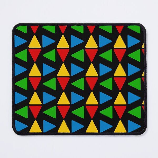 Item preview, Colorful Triangles Pattern Design - Black  designed and sold by PatternTitan.