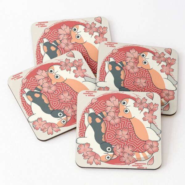 Item preview, Kawaii Koi Cats – Japanese Inspired Cat Illustration designed and sold by Freecheese.