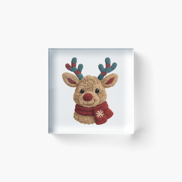 Item preview, Cute Christmas Reindeer – Cozy Plush Holiday Art designed and sold by Sed94.
