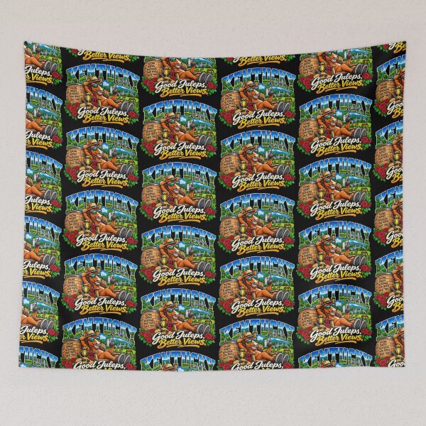 Item preview, Kentucky Horse – Good Juleps Better Views – Bluegrass State Humor designed and sold by TheTrendsDesk.