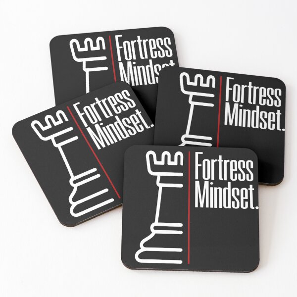 Item preview, Fortress Mindset – Minimalist Chess Rook Quote inverse chess piece designed and sold by Matzi-MV.