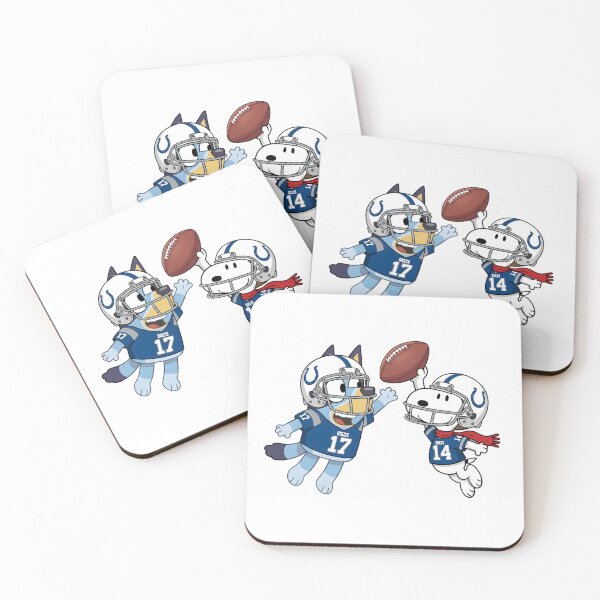 Item preview,  Bluey And Snoopy Indianapolis Colts Football Catch Game Day designed and sold by DamianRoy88.