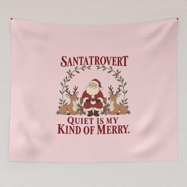 Item preview, Santatrovert Reading Santa and Reindeer for Book Lovers Who Treasure a Quiet Christmas designed and sold by Im-Ara.