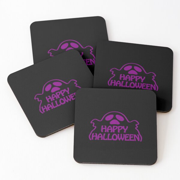 Item preview, Purple Surprised Ghost Happy Halloween Text Design designed and sold by pattern-archive.
