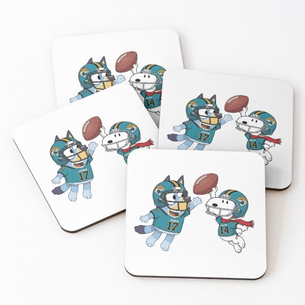 Item preview, Bluey And Snoopy Jacksonville Jaguars Football Catch Game Day designed and sold by DamianRoy88.