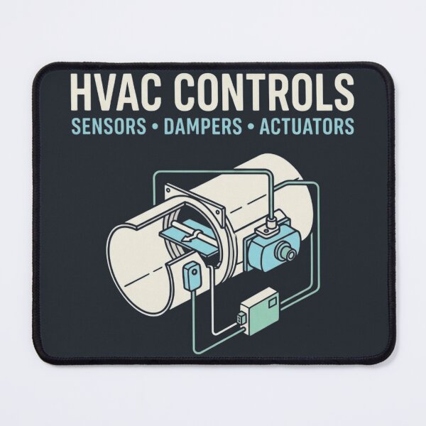Item preview, HVAC Controls Technician Sensors and Dampers Graphic designed and sold by Amr Darwish Graphic designer.