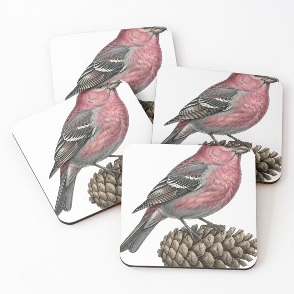 Item preview, Vintage Naturalist Pine Grosbeak - Antique Winter Bird Plate designed and sold by Catch333.