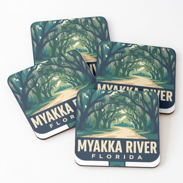 Item preview, Myakka River Florida Moss Oak Road Ribbon Badge Sticker designed and sold by DetourDgn.