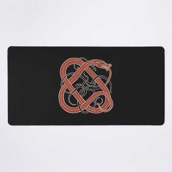 Item preview, Jormungandr – Urnes Style Midgard Serpent Runestone Art designed and sold by Odd World.