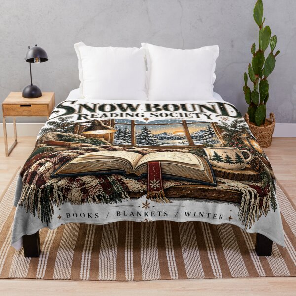 Item preview, Snowbound Reading Society Cozy Winter Bookish Graphic designed and sold by pradeepvisuals.