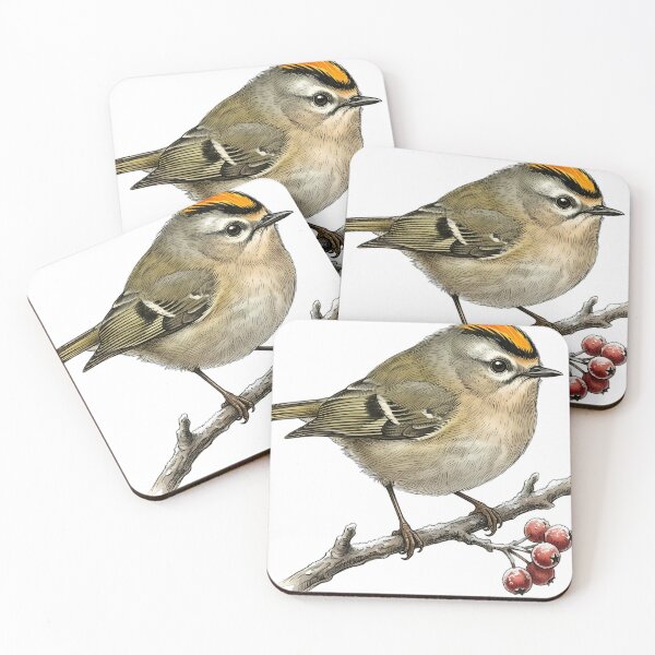 Item preview, Vintage Naturalist Golden Crowned Kinglet - Antique Bird Art designed and sold by Catch333.