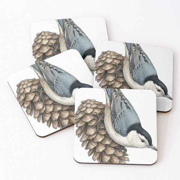Item preview, Vintage Naturalist White Breasted Nuthatch - Antique Bird Art designed and sold by Catch333.