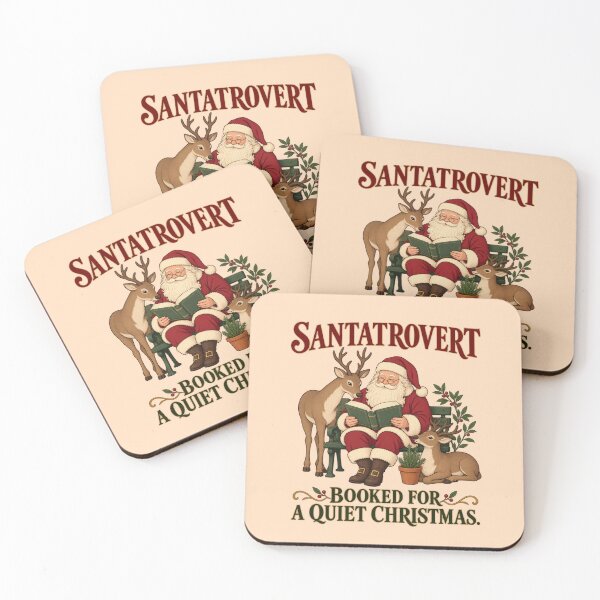Item preview, Santatrovert Santa and Reindeer Garden Retreat for Introverts Who Find Joy in a Quiet Christmas designed and sold by Im-Ara.