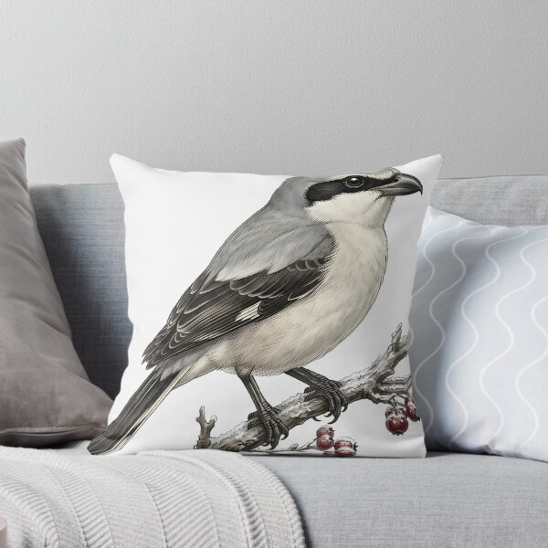 Item preview, Vintage Naturalist Great Grey Shrike - Antique Winter Bird Plate designed and sold by Catch333.