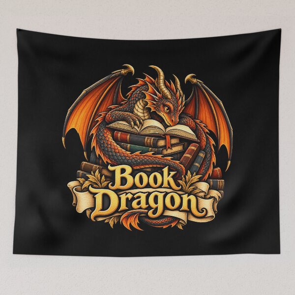 Item preview, Book Dragon Fantasy Reader Literature Lover designed and sold by Photo-Sphere101.