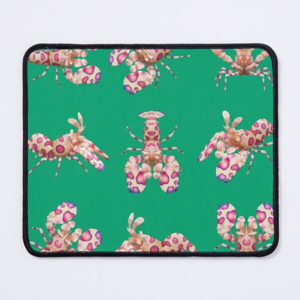 Item preview, Harlequin Shrimp – Tossed Reef Pattern on Emerald Green designed and sold by Helt-enkelt.