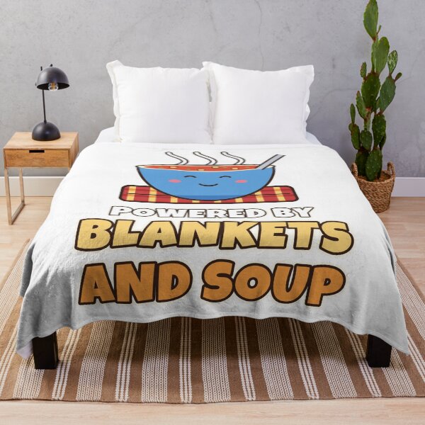 Item preview, Powered By Blankets And Soup Funny Cozy Winter Soup Lover designed and sold by Bornprints.