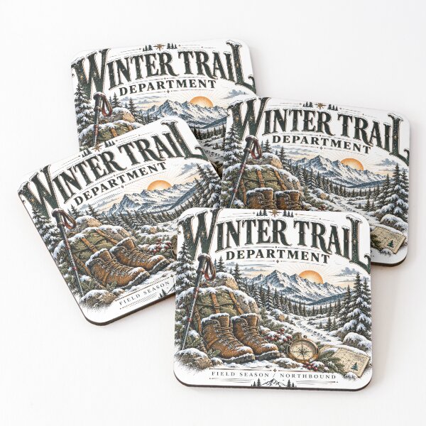Item preview, Winter Trail Department Vintage Hiking Mountain Outdoor Graphic designed and sold by pradeepvisuals.