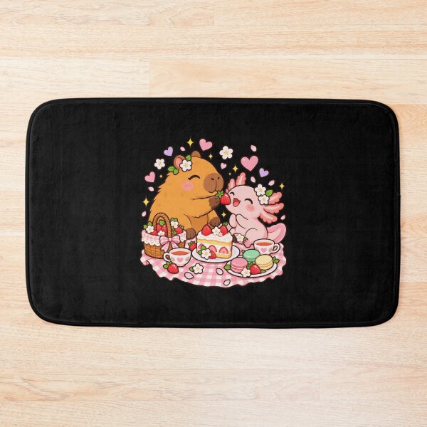 Item preview, Funny Ornate Heraldic Club Crest cute capybara axolotl boba designed and sold by adiencarteras.