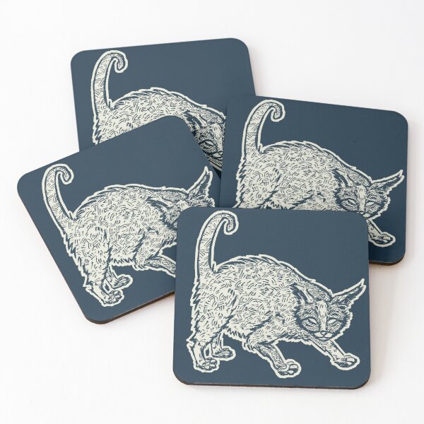 Item preview, Sneaking Cat | Alternative Animal Art | Spooky Cat Art designed and sold by Half Mess.