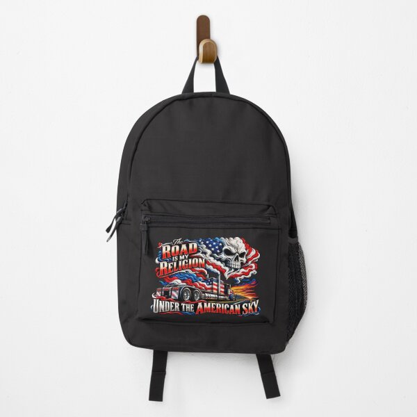 Item preview, The Road Is My Religion & Skull Trucker designed and sold by NomadForge.