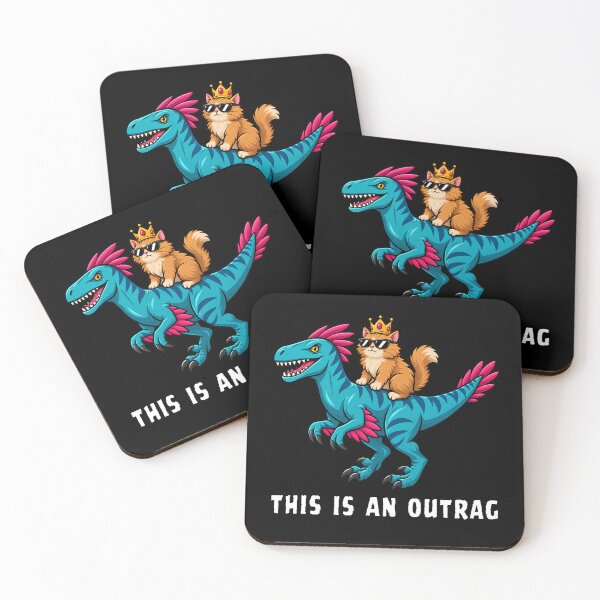 Item preview, Cool Cat Riding Dinosaur Funny Animal Graphic designed and sold by tarzbol.