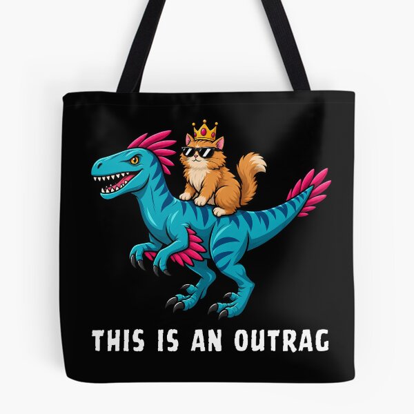 Item preview, Cool Cat Riding Dinosaur Funny Animal Graphic designed and sold by tarzbol.