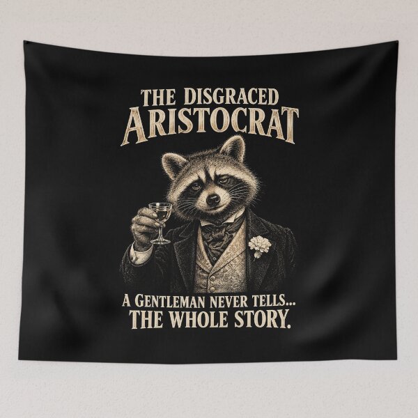 Item preview, The Disgraced Aristocrat - Vintage Raccoon Gentleman Humour designed and sold by JPees.