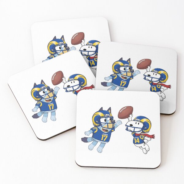 Item preview, Bluey And Snoopy Los Angeles Chargers Football Catch Game Day designed and sold by DamianRoy88.