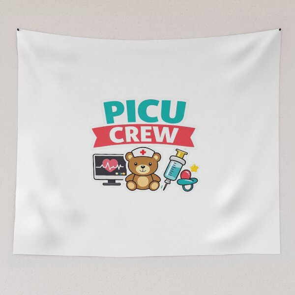 Item preview, PICU Crew – Pediatric Nurse Sticker Design designed and sold by Timeless Junction.