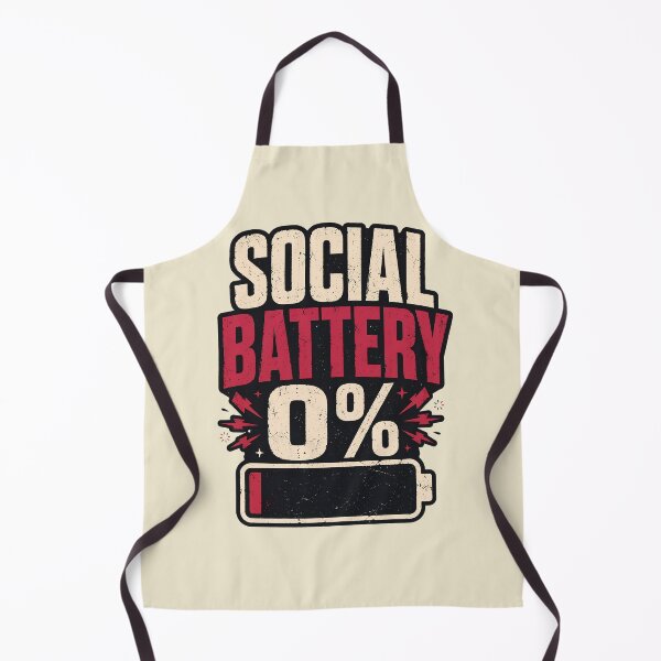 Item preview, Social Battery 0% – Funny Introvert Low Energy Social Battery designed and sold by GlimTig.