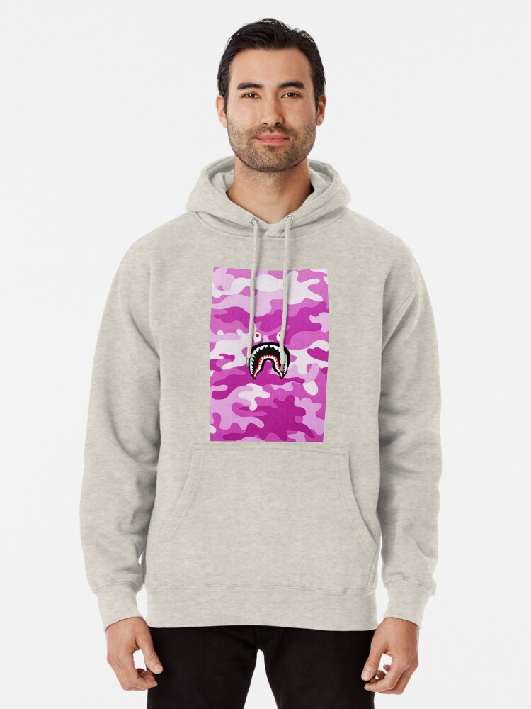 pink shark hoodie