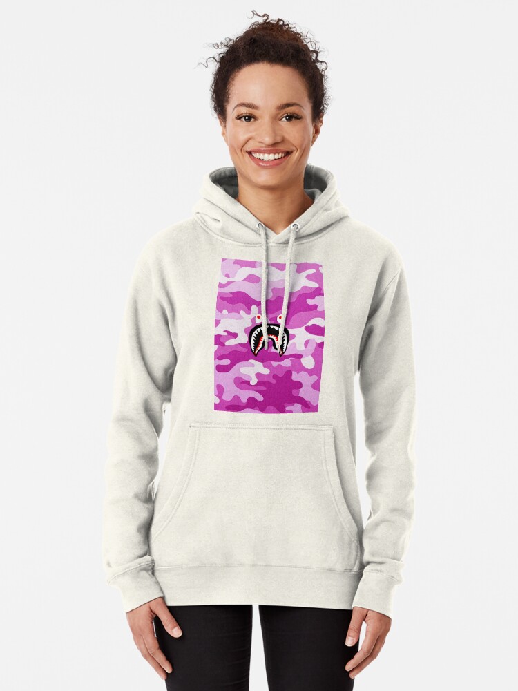 pink bape shark hoodie