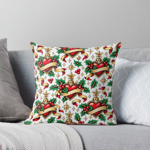 Item preview, Christmas Heart Ornament – Traditional Tattoo Flash designed and sold by MetaModel Editions.