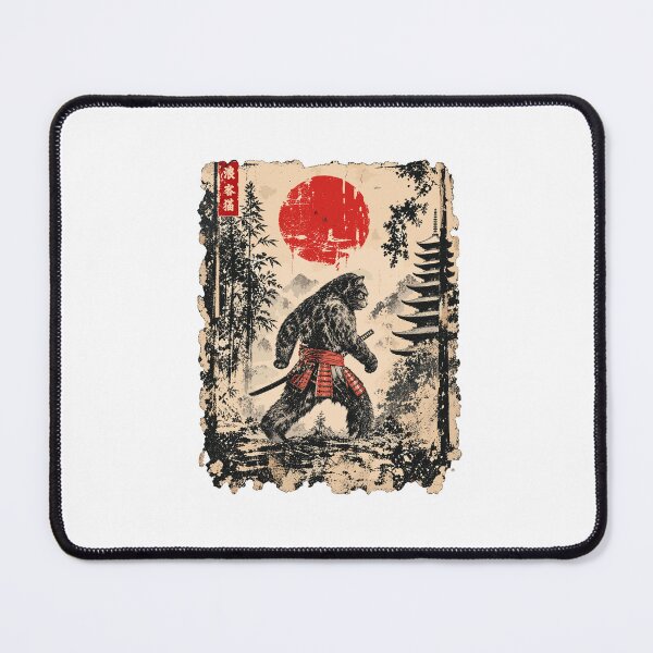 Item preview, Ronin Cat Samurai Japanese Ukiyo-e Warrior designed and sold by Designart68.