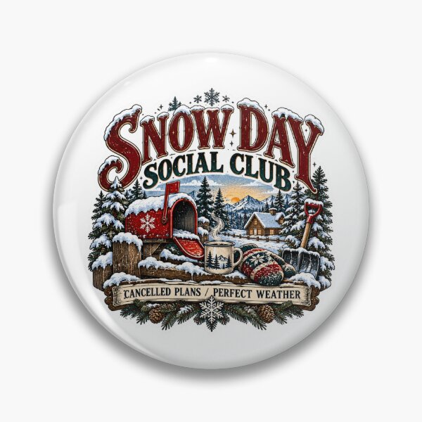 Item preview, Snow Day Social Club Funny Cozy Winter Weather Graphic designed and sold by pradeepvisuals.