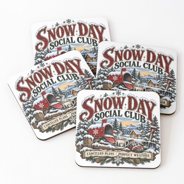 Item preview, Snow Day Social Club Funny Cozy Winter Weather Graphic designed and sold by pradeepvisuals.