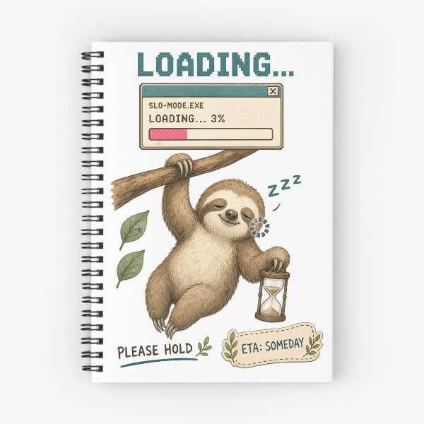 Item preview, Loading Slo Mode Exe Sloth - Funny ETA Someday Tech Humor Art designed and sold by Driesman.