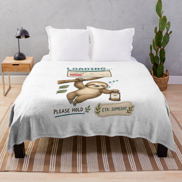 Item preview, Loading Slo Mode Exe Sloth - Funny ETA Someday Tech Humor Art designed and sold by Driesman.