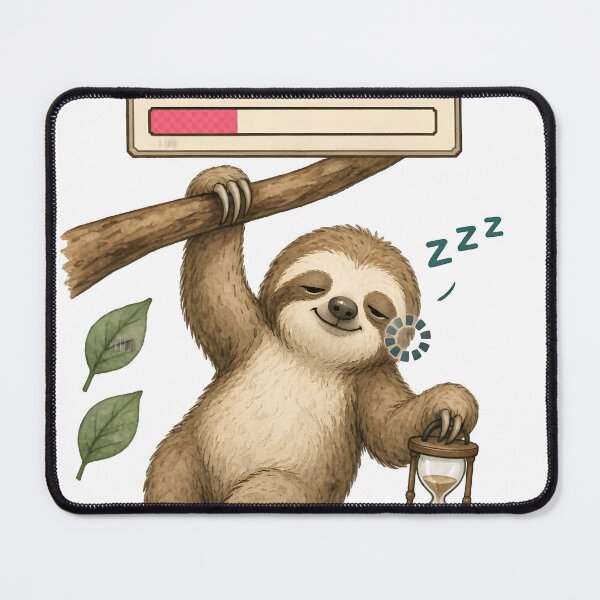 Item preview, Loading Slo Mode Exe Sloth - Funny ETA Someday Tech Humor Art designed and sold by Driesman.