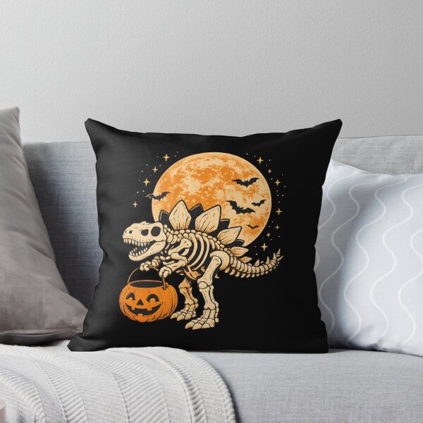 Item preview, Spooky Skeleton Stegosaurus Halloween Moon designed and sold by GiaoCalonas.
