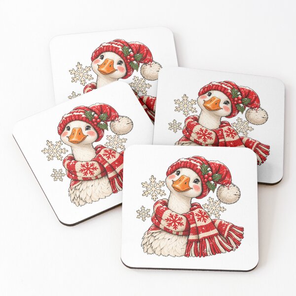 Item preview, Christmas Goose with Red Hat and Scarf designed and sold by Denenberg Jardel.