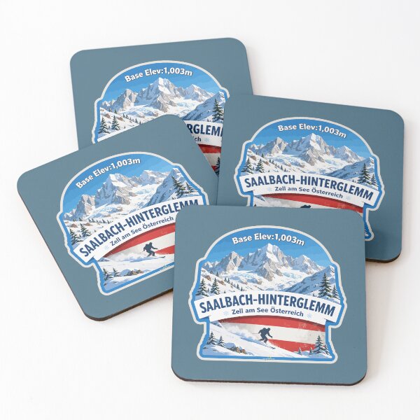 Item preview, Saalbach Hinterglemm Austria Alps Skiing Sticker TShirt 05 designed and sold by OuterShellUK.
