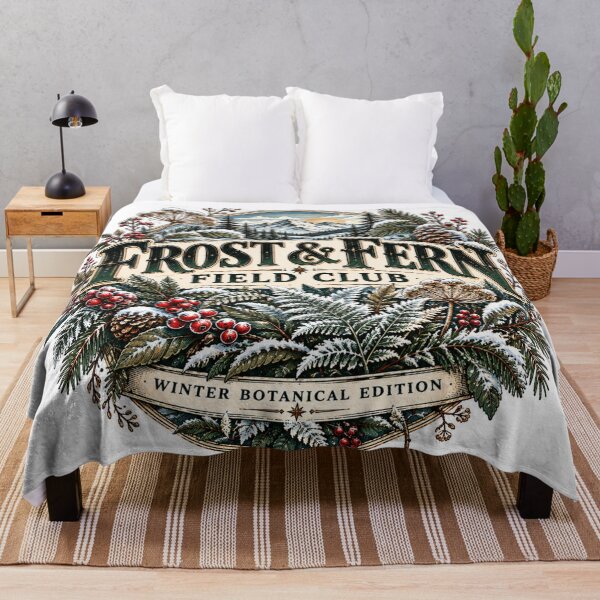 Item preview, Frost & Fern Field Club Winter Botanical Cottagecore Graphic designed and sold by pradeepvisuals.