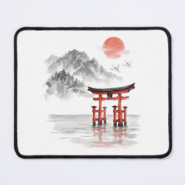 Item preview, Itsukushima Floating Torii – Miyajima Japanese Ink Painting designed and sold by Odd World.