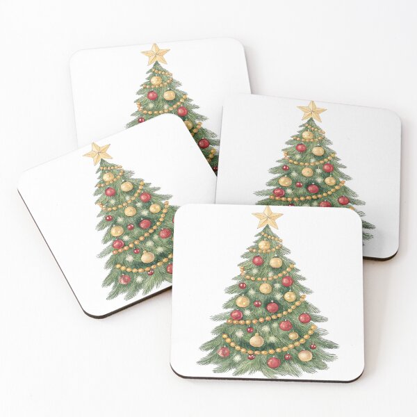 Item preview, Classic Farmhouse Christmas Tree Watercolor designed and sold by AlinaMel.