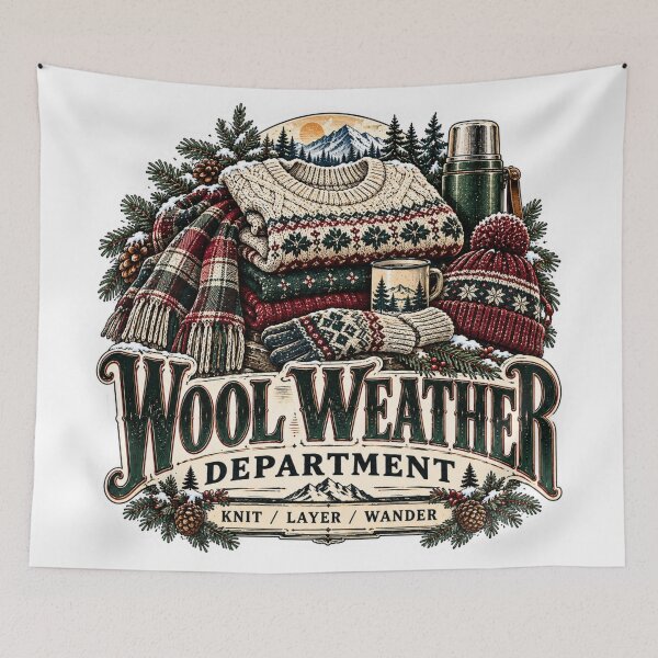 Item preview, Wool Weather Department Winter Fashion Cozy Heritage Graphic designed and sold by pradeepvisuals.