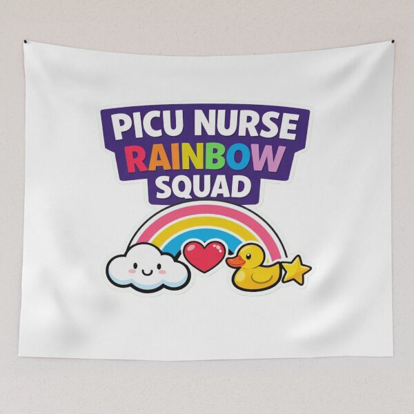 Item preview, PICU Nurse Rainbow Squad – Pediatric Nurse Sticker Design designed and sold by Timeless Junction.